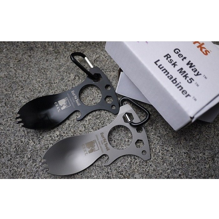 Eat N Tool Multifungsi CRKT 9001C Pembuka Botol Sendok Garpu Obeng EDC Outdoor KIT