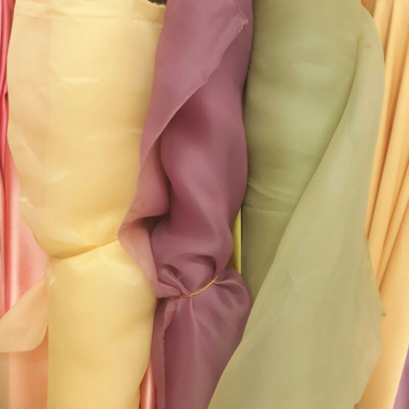 Bahan organza/organza saten/Kain organza polos