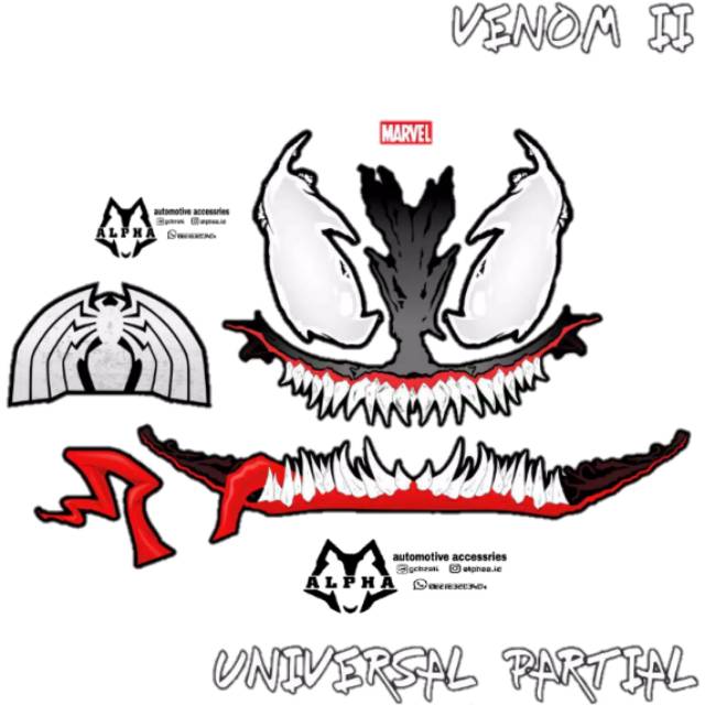 STICKER HELM VENOM 2 / STICKER HELM HJC VENOM 2 / HJC VENOM RPHA11 PRO VENOM V2