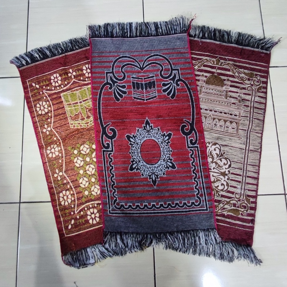 Sajadah Bludru Anak - Sajadah Muka Sajadah Souvenir 60x35cm (BISA COD)-5