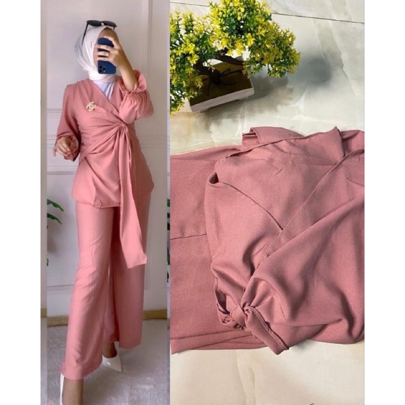Setelan Celana Peplum Terbaru by dorthe Setcel Oneset Tali Simpel