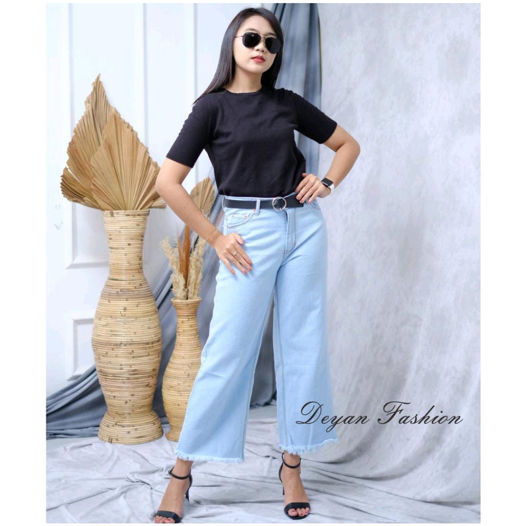 EINSTEIN_OLSHOOP CELANA KULOT TERLARIS//HIGH WAIST KULOT JEANS WANITA // BOYFRIEND KULOT RAWIS // CE