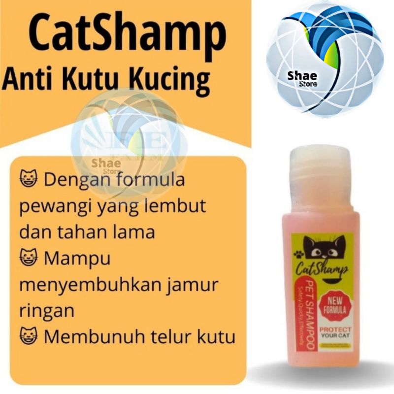 SHAMPO SAMPO ANTI KUTU DAN JAMUR KULIT CATSHAMP TERMURAH SHAESTORE15