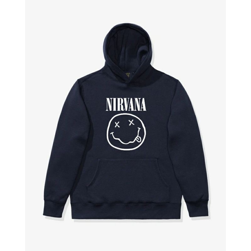 S - XXXXXL(6XL) Jaket NIRVANA Hoodie NIRVANA SMILEY FACE HNM Big Size OVERSIZE Hoodie Unisex JUMBO