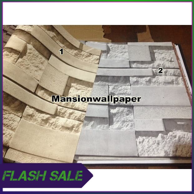 Wallpaper Dinding Batu Bata 3D artistik