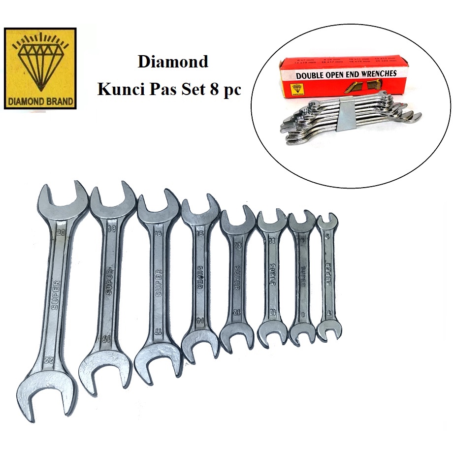 Diamond Kunci Pass Pas Set 8 Pc (6 - 22 Mm )