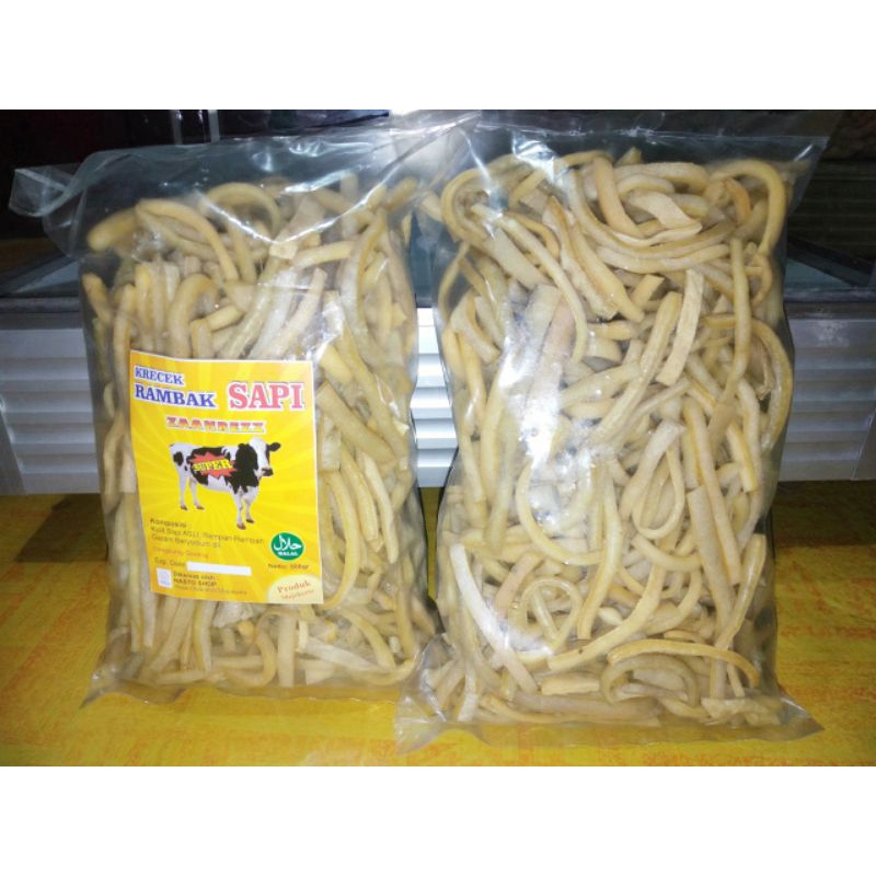 

Krecek Rambak Kulit Sapi Asli Stik Panjang 500gr