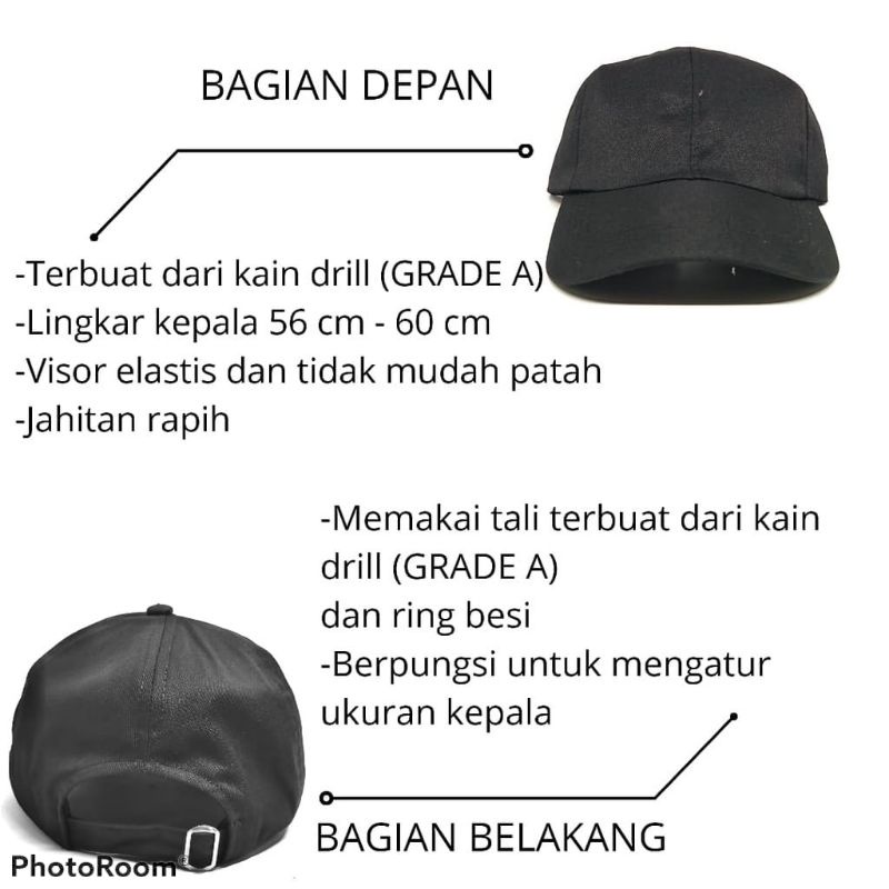 Topi Baseball Premium Pria dan Wanita