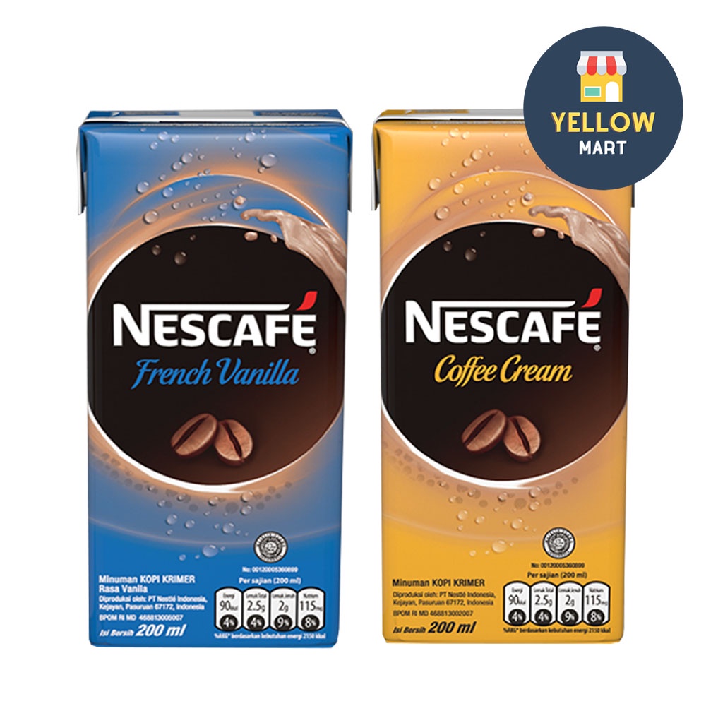 Jual Nescafe UHT Kotak Variasi Rasa Coffee Cream & French Vanilla 200