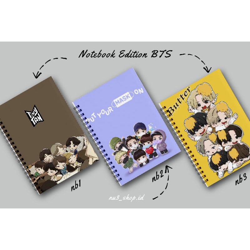 

BTS_Notebook Custom A5 dan A6 (Harga Yang Tercantum Merupakan Harga Perlembar, Silahkan Baca Deskripsi Sebelum Chekout)