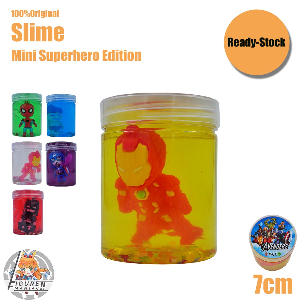 Mainan Anak - Slime Mini Superhero Tabung Edition 7 cm Import Premium