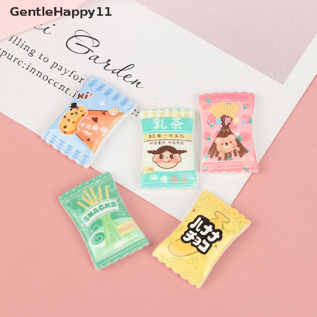 Gentlehappy 10Pcs / Set Mainan Miniatur Permen Skala 1: 12 Untuk Aksesoris Rumah Boneka