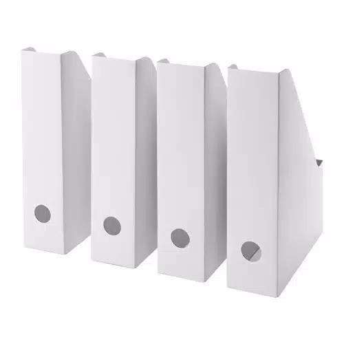 

Box File | Fluns Ikea File Majalah, Putih 4Pcs