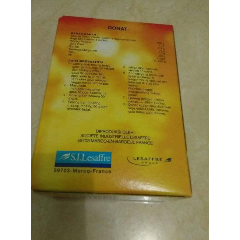 

Toko-Bahan-Kue- Ragi Instant+Saf-Instant 1Box 5Sachet+Ragi Donat/Ragi Roti -Terlengkap-Termurah-
