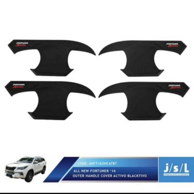 Outer mangkok mobil all new Fortuner model activo Hitam, Chrome, Carbon jsl