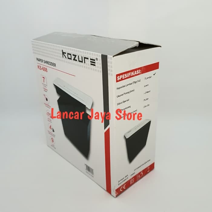 

A81Duya Mesin Penghancur Kertas Ks608 / Office Paper Shredder Kozure Ks-608 - Hitam As71S0D