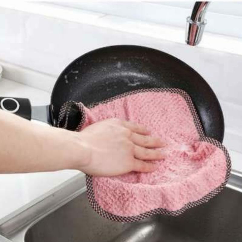 Hand Towel Lap Tangan Coral Polos Kain Model Gantung Handuk Tangan