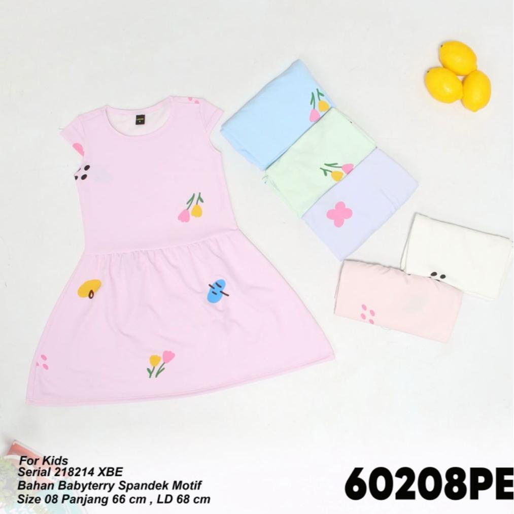 DRESS FASHION ANAK CEWEK BB SPANDEK 60208PE/GOOD QUALITY(7-8TH)