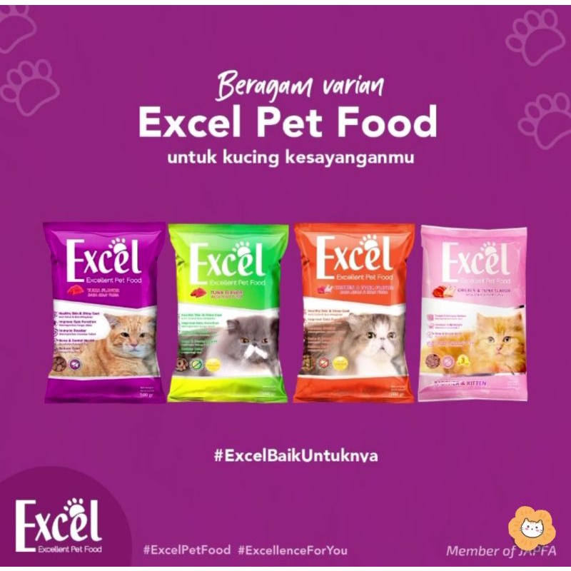 Makanan Kucing Excel Rasa Tuna Bentuk Ikan dan Donut Fresh Pack Freshpack 500 gr 500 gram 500gr no Ori Cat