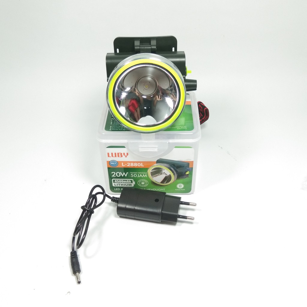 Luby L-2880L Senter Kepala / HeadLight 20 Watt Daya Tahan Hingga 50 Jam