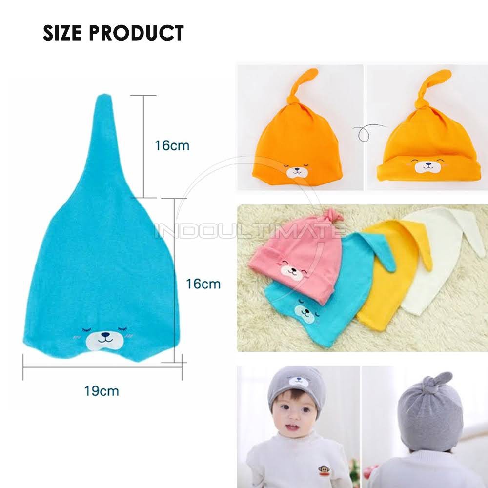 Topi Bayi Topi Kupluk Penutup Mata Bayi Karakter BH-098 Topi Anak Baby Hat New Born Pelindung Kepala