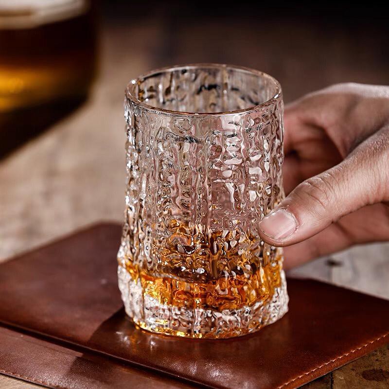 Vintage Retro Gelas Kaca Kristal Gelas Estetik Aesthetic Unik Cantik Drinking Glass-260ML
