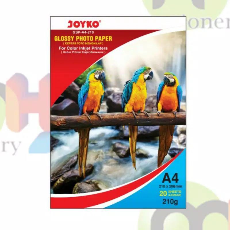 

Kertas Foto Glossy A4 Joyko 210 gsm 20 lembar