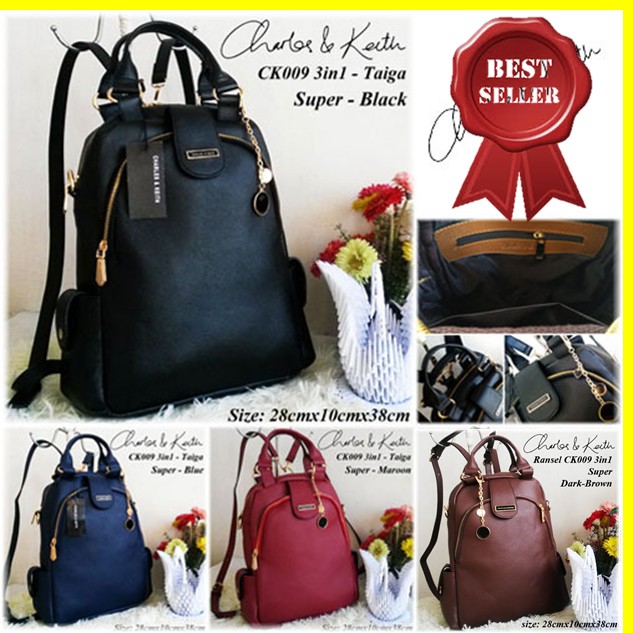 TERMURAH  Tas Charles N Keith Ck009 3In1 Super I Tas Wanita Import Murah