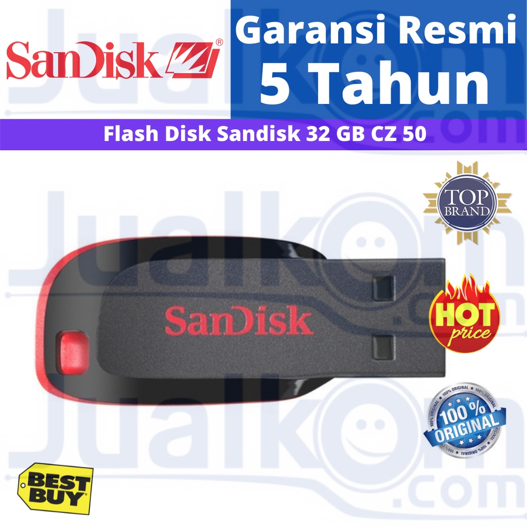 UFD Sandisk USB Flashdisk 32 GB Cruzer Blade CZ50 USB 2.0