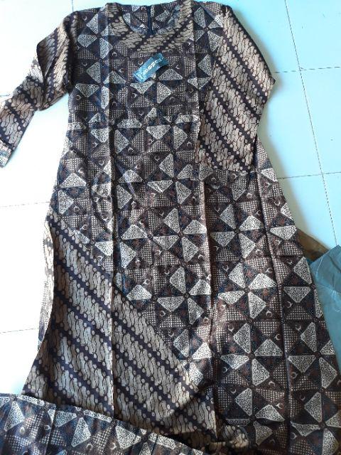 Gamis Batik Kombi Genes #2 Batik Wanita Baatik Muslim Seragam Batik Katun Solo Batik Cewek Cantik