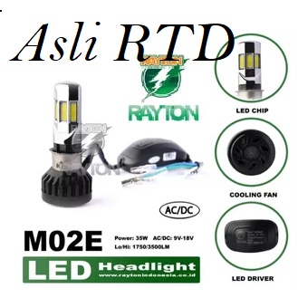 LAMPU LED RTD RAYTON ASLI  6 sisi 35 Watt  3sisi 30 Watt / Lampu depan motor / Bohlam LED motor