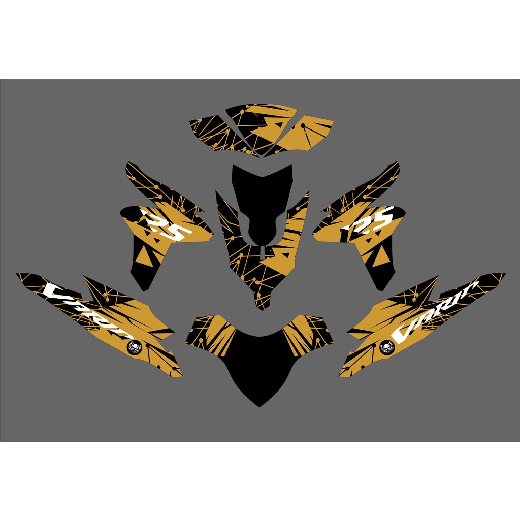 COD Decal Striping Motor Honda VARIO 125 Old/Lama Lis List Variasi Sticker Stiker Skotlet Scotlite M