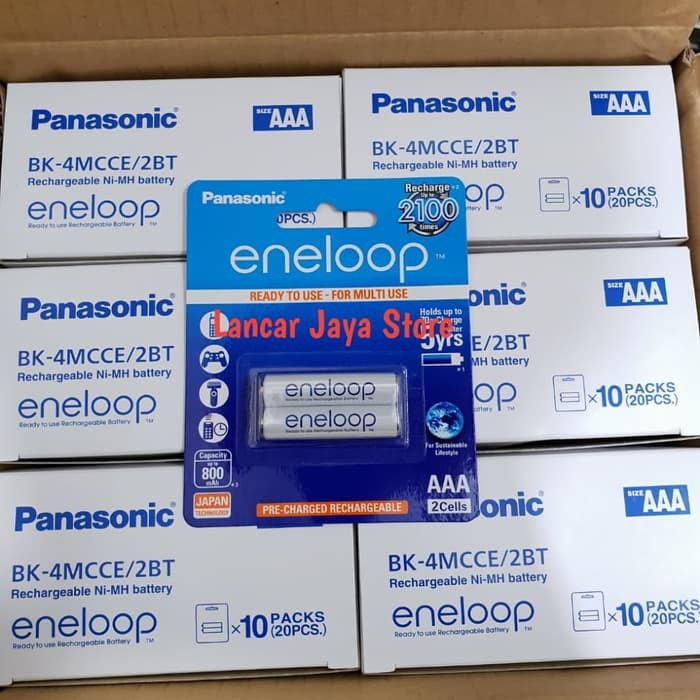 Batery/batrai Charge Panasonic Eneloop AAA 800mAH isi 2pcs Asli