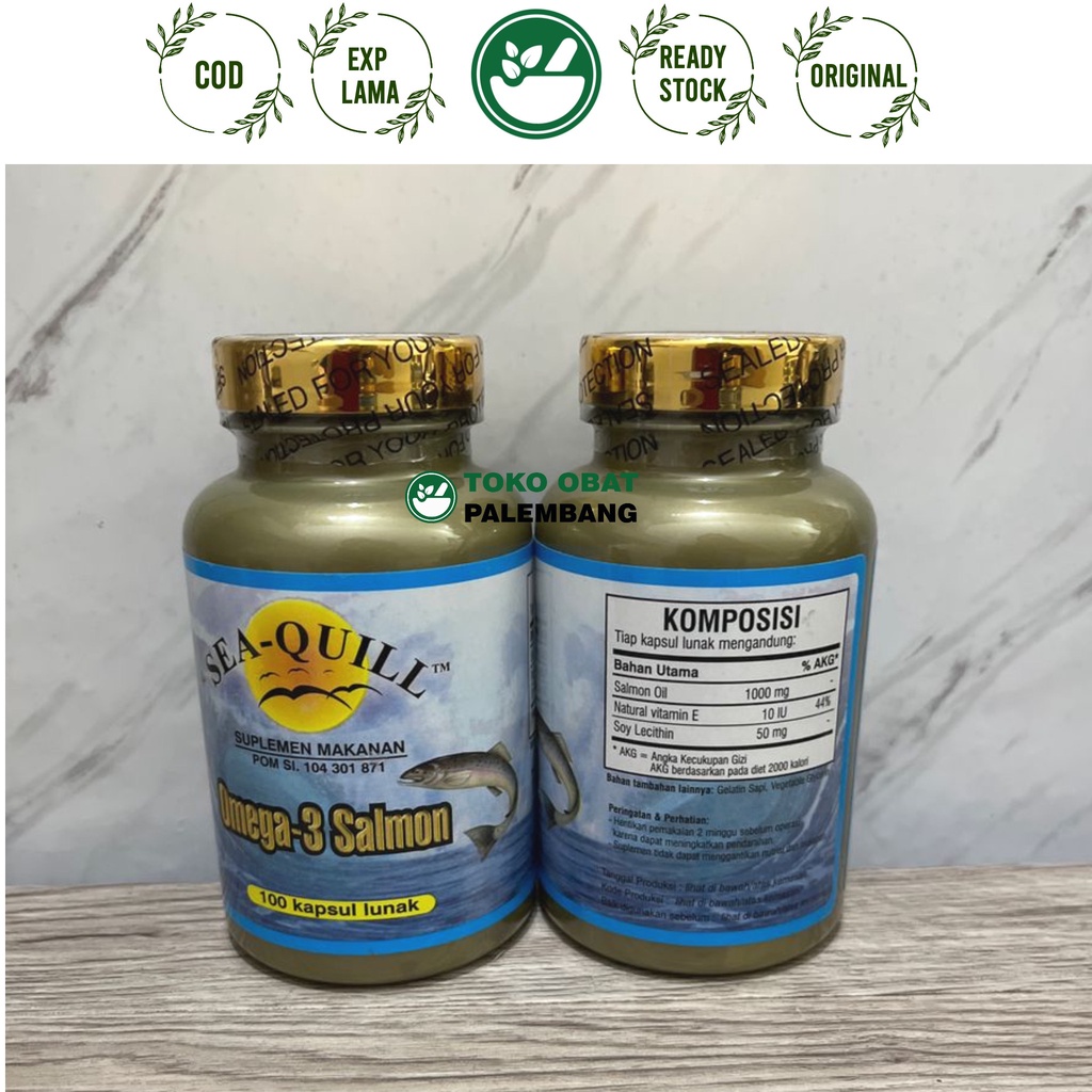 SEA QUILL OMEGA 3 SALMON 100 KAPSUL LUNAK SEA-QUILL OMEGA 3 SALMON 100