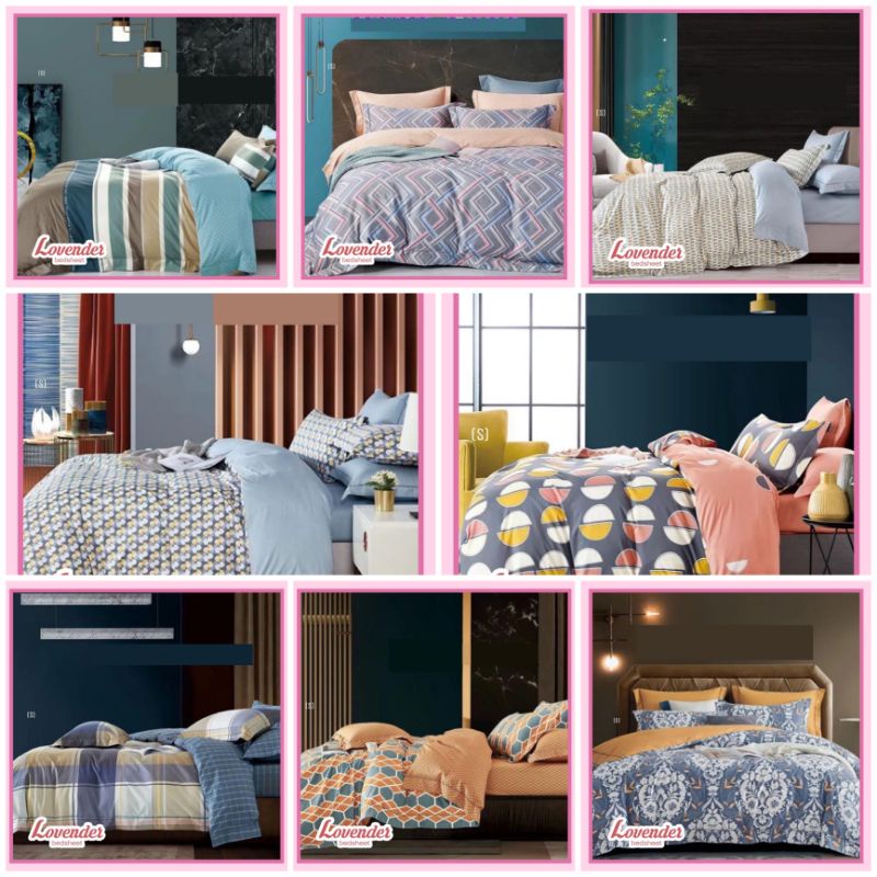 Kain sprei katun Jepang " Motif minimalis garis"