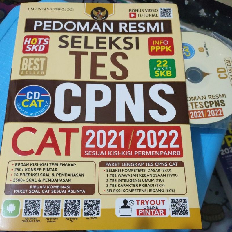 JUAL CEPAT BUKU PEDOMAN RESMI SELEKSI TES CPNS CAT 2019 2020  TIM BINTANG PSIKOLOGI FREE CD