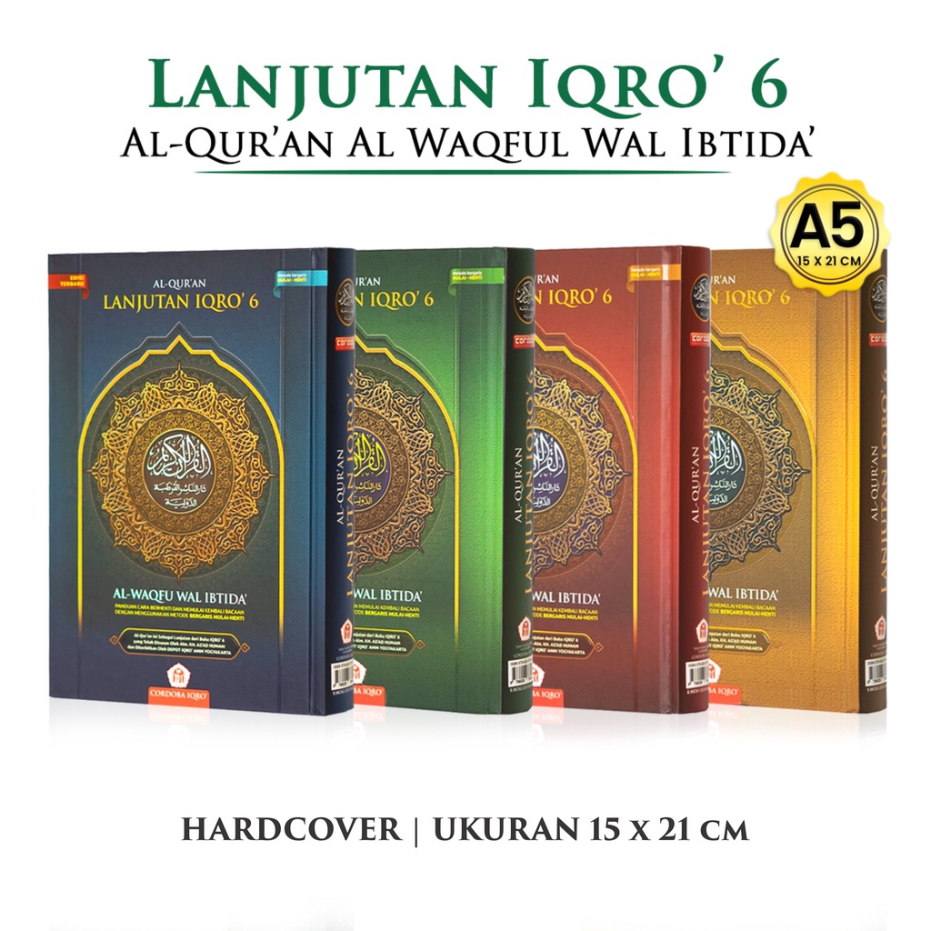 Alquran Kecil Ukuran A5 Al Waqfu Wal Ibtida Lanjutan Iqro 6 Al Quran HC Cordoba Original