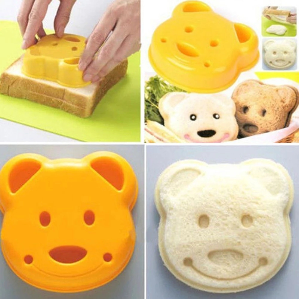 Cetakan Pemotong Roti Panggang Sandwich Bentuk Teddy Bear Untuk Aksesoris Dapur