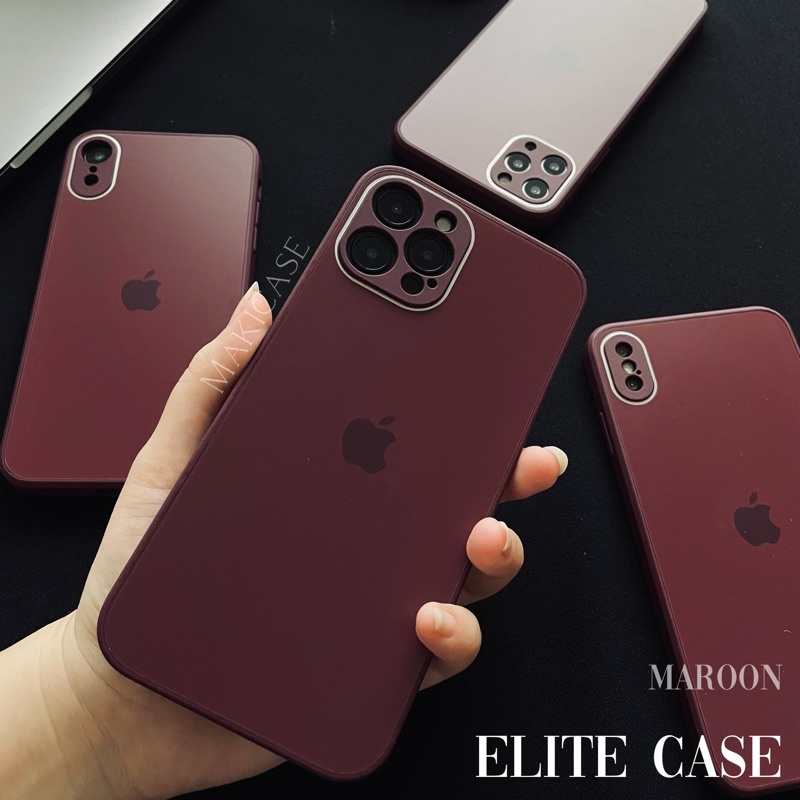 Elite Case Premium Anti Baret Camera Protection-Maroon