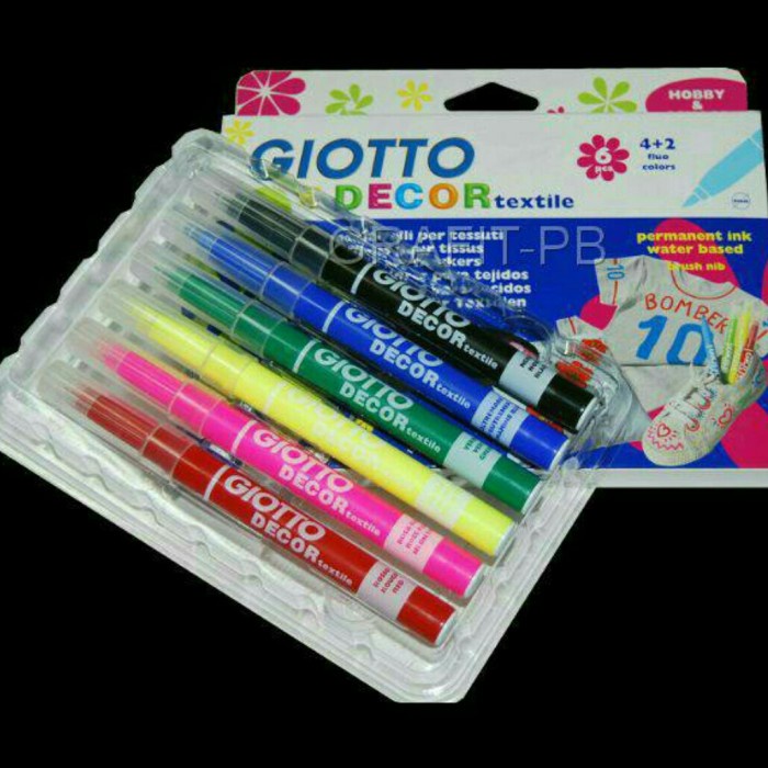 

Diskon Giotto Decor Textile Isi 6/Spidol Khusus Permukaan Kain Hot Sale