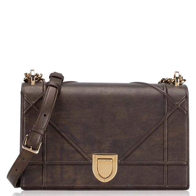 DIOR Medium Diorama Flap Bag Bronze