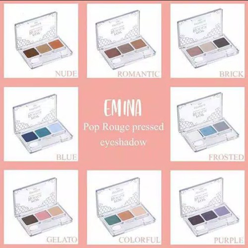 [SKINHOUSEID] EMINA EYESHADOW POP ROUNGE PRESSED | EYESHADOW MURAH | EYESHADOW BPOM