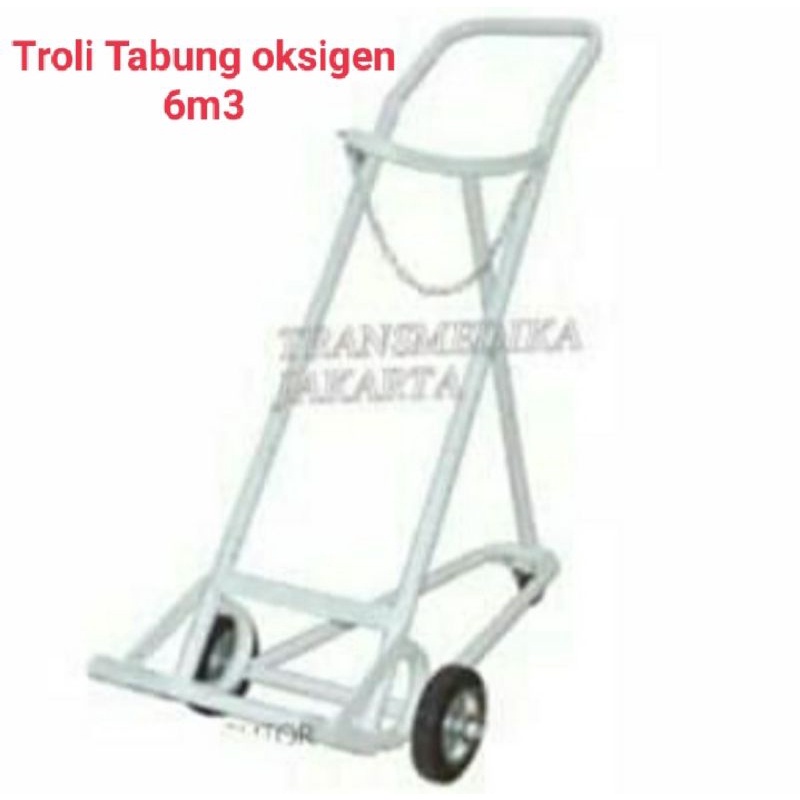 Troli tabung oksigen 6m3- troly - trolly 6m3