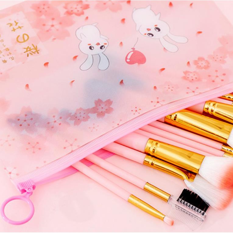 COD KOTAK PENSIL TRANSPARAN MOTIF KAWAI RABBIT LUCU UNIK / KOTAK PULPEN / TEMPAT ALAT TULIS PP105-6