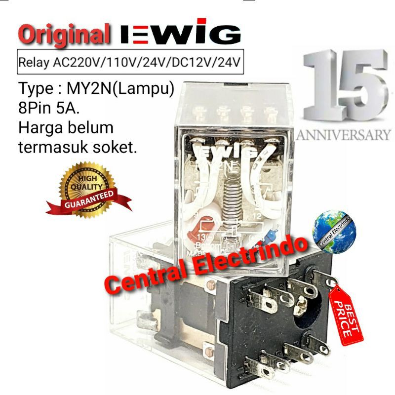 Relay EWIG MY2N (Lampu) 8Pin 5A.