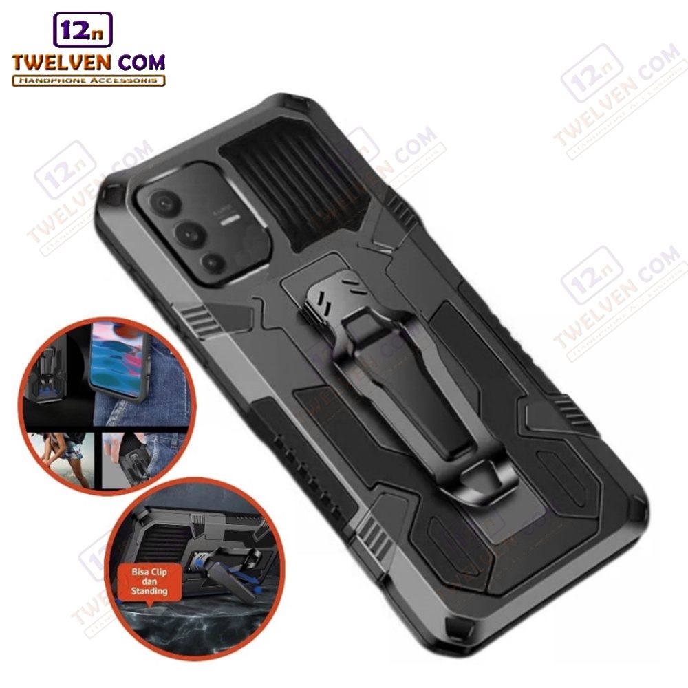 Case Shockproof Vivo V23 5G Armor Hardcase Stand Clip