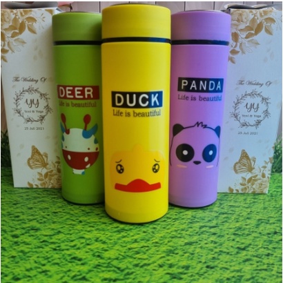 Botol Minum Bahan Kaca Motif Animal