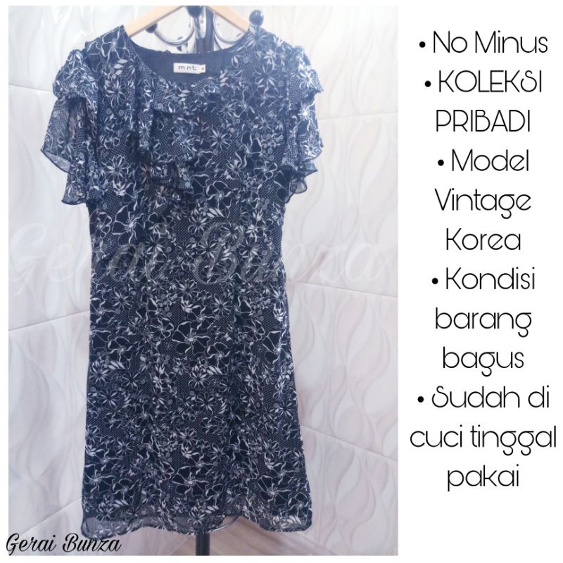 ThriftDressMidi/MidiDress/DressKorean/DressVintage/KoreanStyle/vintage/preloved/bajusecond/dressmura