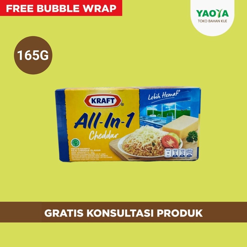 

KRAFT CHEDDAR CHEESE ALL IN 1 160G