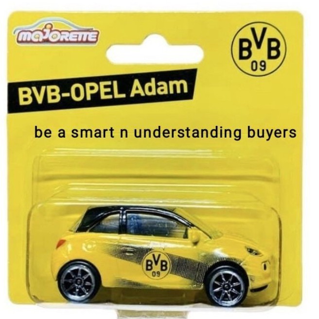 Mainan Diecast Mobil Majorette BVB-Opel Adam